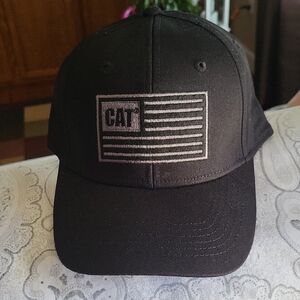 Caterpillar Black Cap with Silver Logo